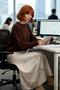 Women's Oversized Cut Crew Neck Low Sleeve Knitwear Sweater Offers Everyday Elegance and Comfort Quality - 3