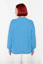 Women's Oversize Balloon Sleeve Thessaloniki Woven Crew Neck Long Plain Basic Knitwear Sweater 100% Acrylic - 4