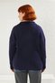 Women's Plus Size Relaxed Fit Ribbed Polo Neck Knitwear Sweater Ideal Choice for Winter Days Quality - 4