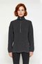 Women's Stand Collar Zippered Regular Fit Low Arm Thessaloniki Knit Long Knitwear Sweater for Cold Days - 2