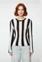 Women's Crew Neck Color Block Slim Knitwear Long Sleeve Cotton Polyester Blend Casual Sweater - 2