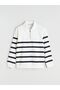 Lcw Vision Polo Neck Long Sleeve Striped Men's Sweatshirt - 5