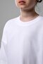 Unisex Kids Crew Neck Short Sleeve 100% Cotton Oversize T-Shirt White - 6