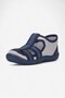 Daily Unisex Navy Blue Children's Sandals Flexible Non-Slip Sole Linen Velcro Summer Home Nursery Shoes 143 - 2