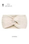 Cream Knitted Winter Premium Women's Headband - 2