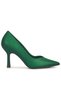 Women Point Toe Stiletto Heeled Pumps in Green - 2