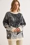 Women's Black Color Gradient Oversize Knit Sweater Kzk-19001035 - 6