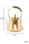 Heat Resistant Borosilicate Amber Glass Teapot with Wooden Handle – 1200 ml Glass Teapot with Strainer - 5