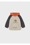 1-4 Years Old Baby Boy Kangaroo Pocket Sweatshirt and 2-Piece Sweatpants Set – Beige, Orange, Anthracite - 2
