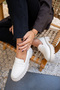 Ladin Ecru Genuine Leather Women's Loafer Shoes - 2