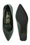 Women Green Croc Block Heel Pump Shoes - 4
