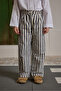 Striped Palazzo Trousers Navy Blue - 4