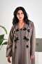 ABAYA AND SHEILA GREY WITH BLACK WORK - 7