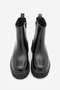 Women's Zippered Thick Serrated Sole Daily Boots Finto Black - 5