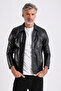 Maroquin Leather Pirlo Men's Shirt Collar Leather Coat