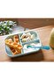 Silicone Suction Divided Plate - Blue - 8