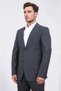 Slim Fit Mono Collar Anthracite Suit - 4