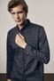 Navy Blue Smart Button Collar Long Sleeve Pocketless Slim Fit Casual Shirt 1004255172 - 3