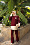 Women's Glittery Striped Knitwear Double Set - 3