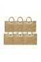 Reusable Jute Bags – Set of 6 - Eco Burlap Shopping Totes with Soft Handles | Spacious & Stylish