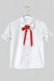 Girl's Red Bow White Shirt Red Pleated Skirt Performance Suit April 23 October 29 November 10 - 4
