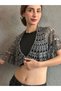 Smoked Hand Knitted Lace Women's Shawl Bolero