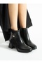 Selica Black Heeled Women's Boots