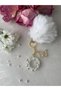 Letter O Pearl Detailed Keychain & Charm [with Pompom Option]