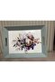 Flower Patterned Hand Painted Wooden Tea-Coffee Tray, Presentation Tray 37X27Cm - 2