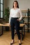 Women's Pipe Leg Side Pocket Detailed Steel Interlock Knitted Pants Leggings S-5Xl - 4