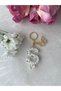 Letter S Pearl Detailed Keychain & Charm [with Pompom Option]
