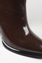 Almond Toe Brown Short Thick Heel Women's Boots - 3