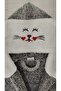 Cat Embroidered Welsoft Plush Dressing Gown/Bathrobe - 4