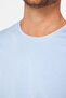 Men's Slim Fit Slim Fit Cotton Soft Texture Lycra Stretchy Fabric Basic Blue Crew Neck T-Shirt - 3