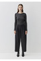Wool Blend Anthracite Trousers Baggy/Regular Waist/Wide Leg 1011131-87829 - 4