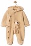 Winter, Thick Plush, Hooded, Teddy Bear Zippered Booties Unisex, Baby Girl and Boy Jumpsuit - 3