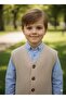 Boy's Thessaloniki Knitted Buttoned Sweater Vest Casual & Stylish Combination 5-8 Years Old - 6