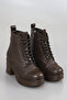 JVL 201 Lace-up Platform Heel Boots