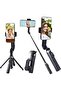 Phone Gimbal Stabilizer 3-in-1 Selfie Stick & Tripod, 360° Auto Rotation, No App Needed