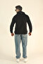 Men's Winter 3-Thread Side Pocket Puff Fabric Sweatshirt - Regular Fleece-Lined Hoodie - 3