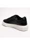 Men's Leather Sneaker Shoes Black-Black - 3