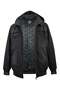 Plus Size Patchwork 3 Thread Hooded Denim Coat (Loose Comfortable Fit) - 2