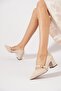Talia Women's Heeled Shoes with Upper Belt, Patent Leather