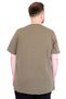 Fashion XL Large Size Men's T-Shirt Crew Neck Boston U25037 Khaki - 4
