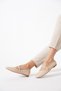 Senras Women's Ballet Flats with Scarf Buckle Beige Skin - 4