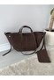 Suede Brown Women's Polen Hand and Shoulder Bag - 2