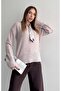 Soft Textured Scarf Knit Sweater - 4