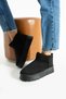 Women's Fur-Lined Suede Winter Thick-Sole Ankle Short Mini Boots - 2