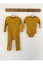 Mustard Corded Modal Long Sleeve Bodysuit - 4