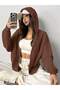 Women's Zippered Hooded Sweatshirt - 4